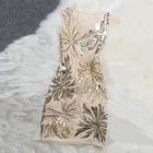 Cheap Free Shipping 2017 New Summer Elegant Dress With Embroidery And Sequins Vest Dress Beautiful Slim Women Sleeveless Party Dresses