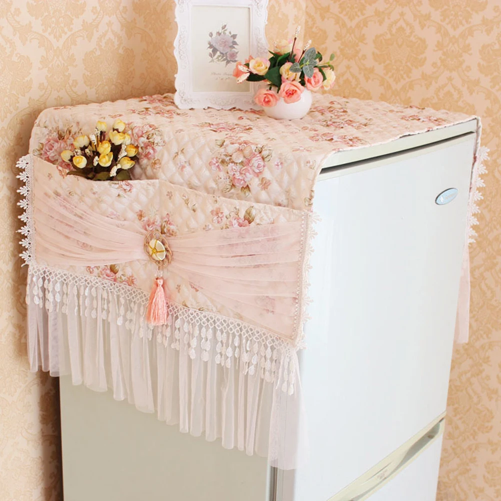 1 шт. Пылезащитный чехол утолщаются многоцелевой цветок печати холодильник стиральная машина верхнюю крышку Пылезащитная крышка