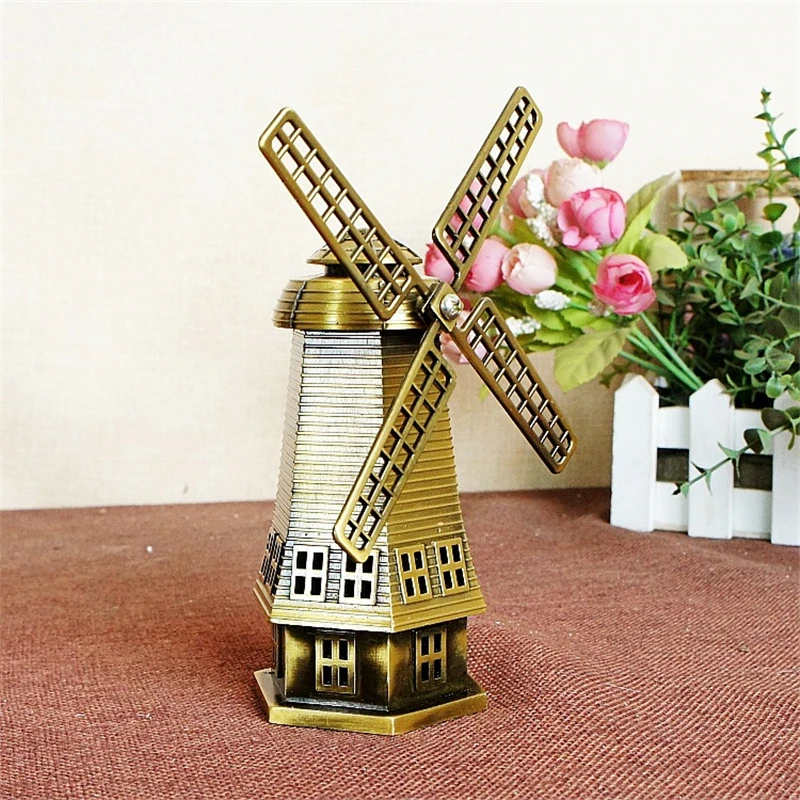 

Dutch Windmill Assembly Building Model Toys for Children Creative Gift Retro Antique Model Home Decoration Miniature Craft