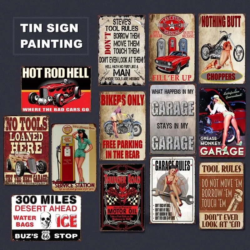 Metal Tin Sign 300 miles desert ahead Decor Pub Bar Home Vintage Retro Poster