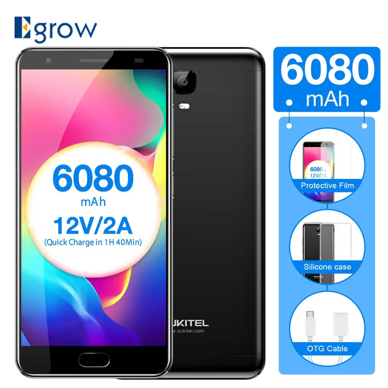 Оригинальный Oukitel K6000 плюс отпечатков пальцев 4G LTE мобильный телефон MTK6750T