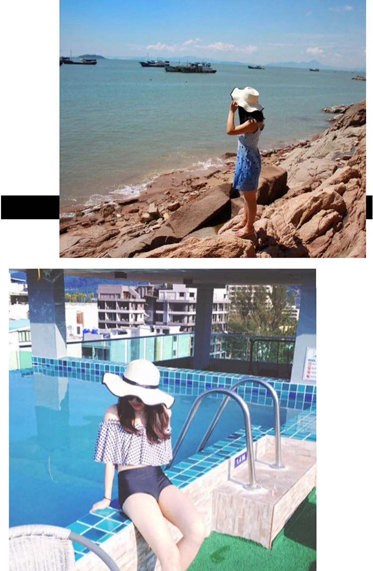 2018 Summer New Arrived Women Seaside Vacation Sunscreen Sun Hat  Beach Casual Straw Hat (4)