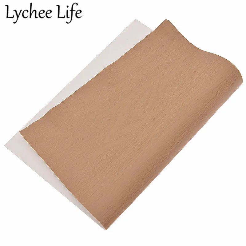 Lychee Life деревянная зернистая набивная кожаная ткань A4 PU 29x21 см синтетическая ткань DIY Современная домашняя одежда Текстиль Швейные аксессуары