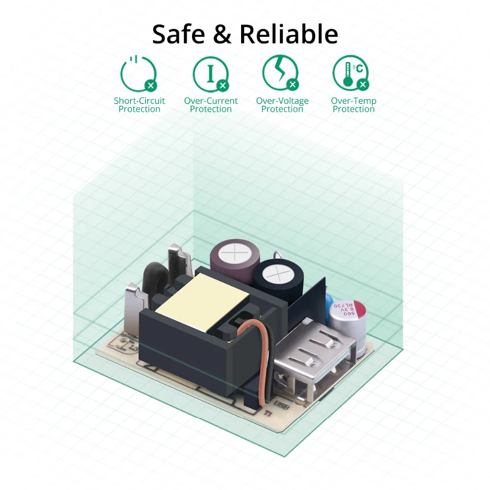 FONKEN 5V 1A USB зарядное устройство UL сертифицированное Универсальное для телефона