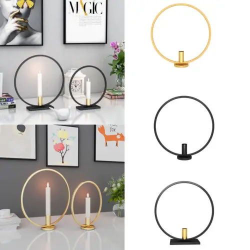 

HOT Retro Nordic Style Geometric Candlestick Metal Wall Candle Holder Home Decor