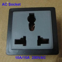 Гарантия качества 5 шт. в партии 250VAC, 10A компьютерный корпус внешний разъем Сетевая розетка 3 булавки Панель розетка