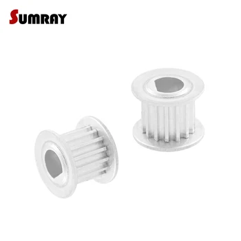 

SUMRAY 3M 16T D type Timing Belt Pulley 5*4.5/6*5/8*7mm bore 11/16mm width D type Synchronous Wheel Pulley for Sewing machine