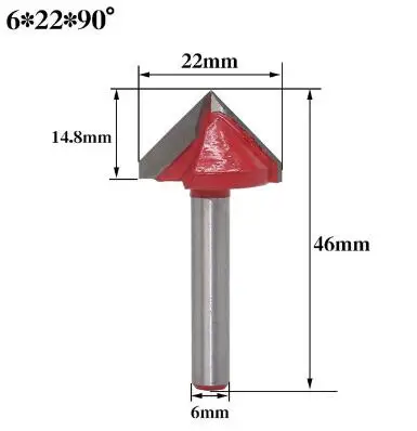1 шт. 6 мм хвостовик 60 90 120 150 градусов V паз фреза для дерева Вольфрам ЧПУ твердосплавный фрезерный фрезы по дереву гравировальные электроинструменты - Длина режущей кромки: NO 4