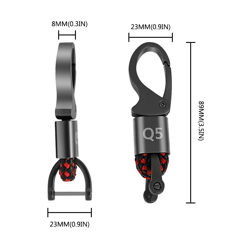 

1X For Audi S4 S6 A3 A5 Q5 Q7 LOGO Keychain Keyring Key Chain Ring Key Holder Keyfob Metal Car Styling Accessories