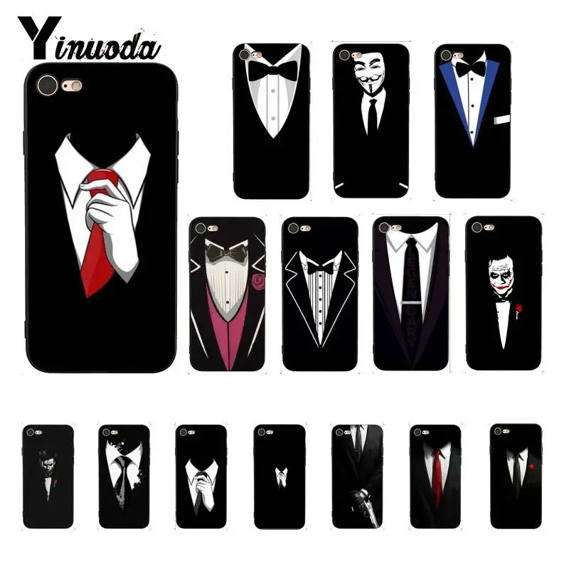 Yinuoda темный костюм Mystery Man роскошный уникальный дизайн PhoneCase для iPhone X XS MAX 6 6s 7 7plus 8