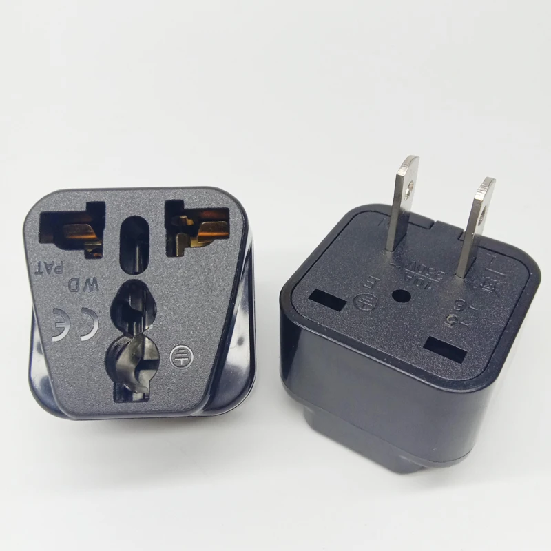 US USA plug socket one convert two socket Power Travel Converter Adapter Household Plugs Power