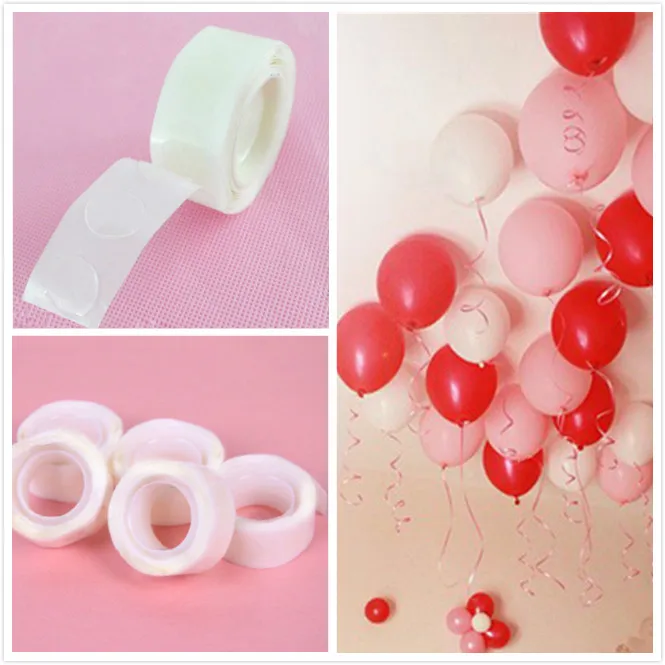 

100Pcs Balloons Glue Point Foil Latex Balloon Fix Gum Air Balls Inflatable Toys Wedding Party Birthday Decorantion