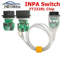 Novo obd 2 cabos usb para bmw inpa ediabas k + dcan interface usb ferramenta de diagnóstico para bmw e46 inpa k pode k pode inpa ft232rl chip