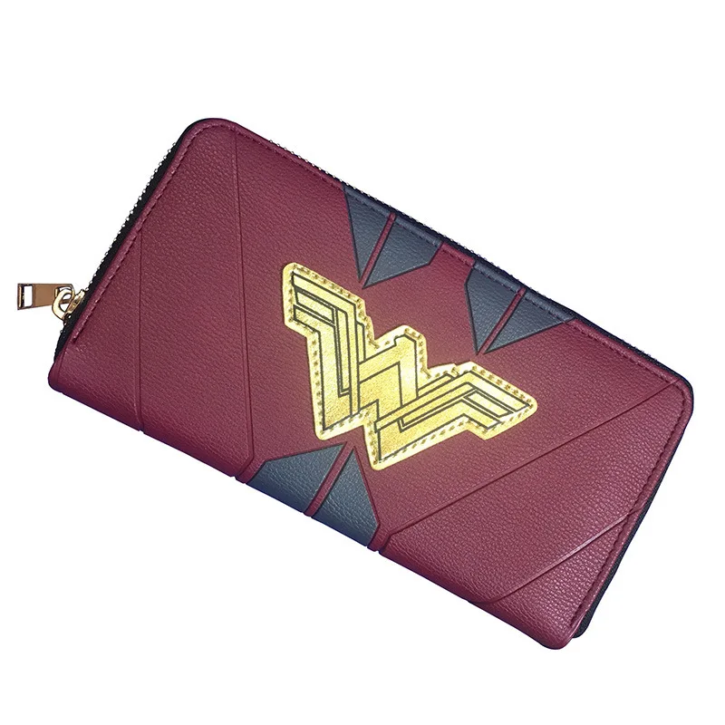 

IVYYE 1PCS Wonder Woman Fashion Anime PU Long Wallet Soft Money Bag Zipper Wallets Coins Handbag Casual Purses Card Unisex New