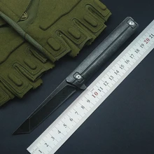 Quartermaster складной нож 9CR18MOV стальное лезвие титановый сплав Ручка Открытый Отдых Охота Карманный Фруктовый Нож EDC инструменты