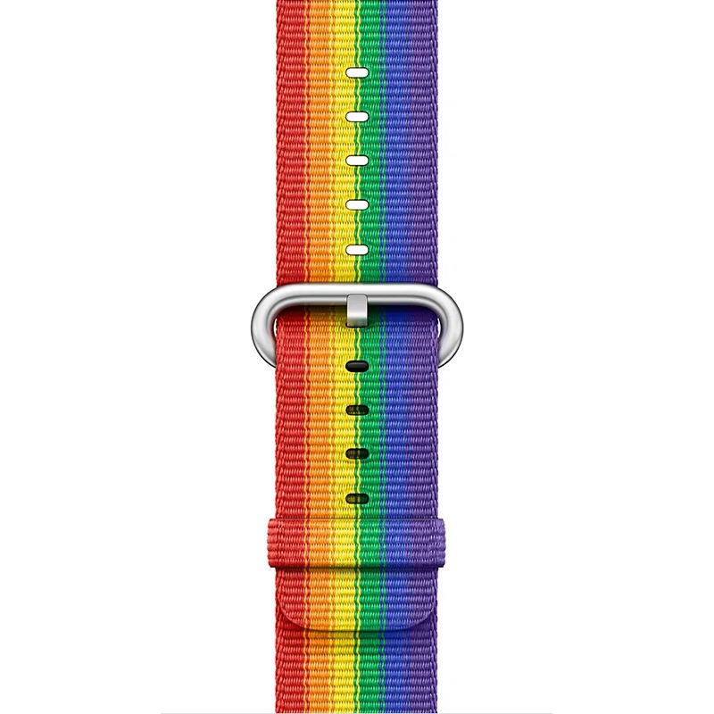 Ремешок для apple watch series 5 4 3 2 1 тканый нейлоновый ремешок для iWatch 44 мм 42 мм 40 мм 38 мм цветной узор Классическая пряжка - Цвет ремешка: color 1