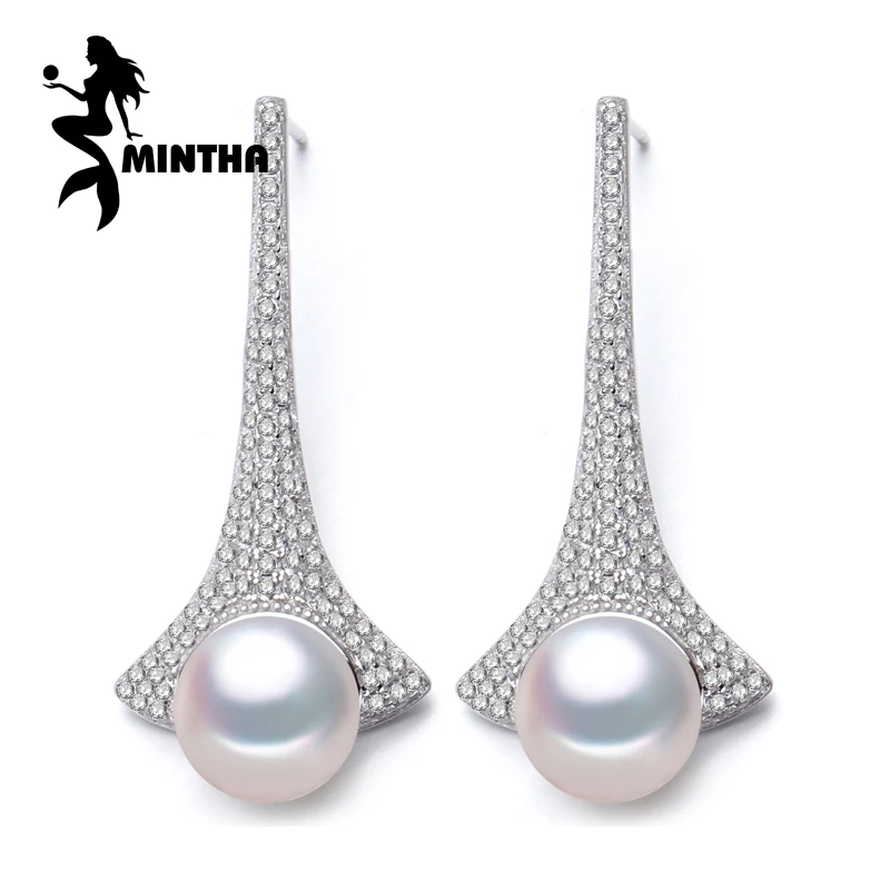 

MINTHA charm long earrings for love 925 sterling silver earrings drop pearl,fashion Bohemia Earrings for women best gift