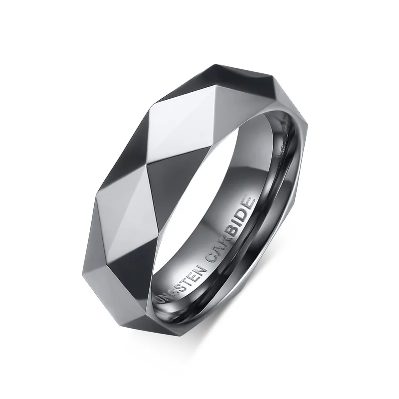Men's Tungsten Carbide Wedding Ring US Size 6 7 8 9 10 11 Gold Color