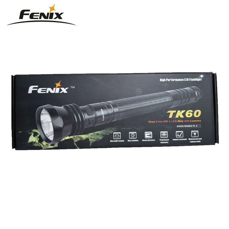 Free Shipping Fenix TK60 Flashlight Cree XM L LED Torch 800 Lumen 6 Modes High Power