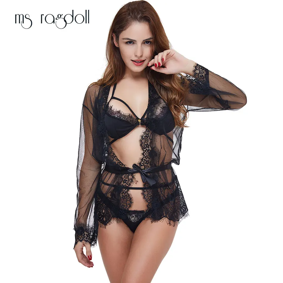 Women Sexy Erotic Lingerie Hot Open Cup Bra Ladies Lace Transparent Night Wear Pajama Set Robe Dress Plus Size U Women Sexy Erotic Lingerie Hot Open Cup Bra Ladies Lace Transparent Night Wear Pajama Set Robe Dress Plus Size U