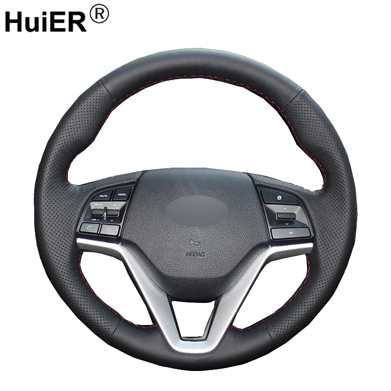 HuiER ручной швейный чехол рулевого колеса автомобиля Stuurhoes Оплетка на руль для Hyundai