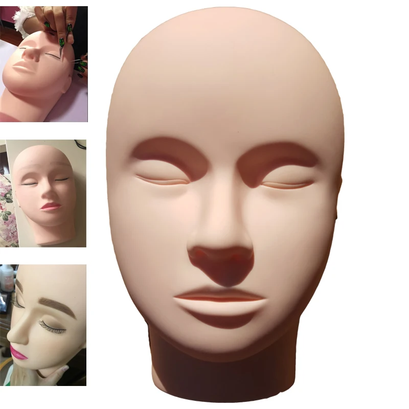 Closed Eyes Training Makeup Mannequin Head Massage ...