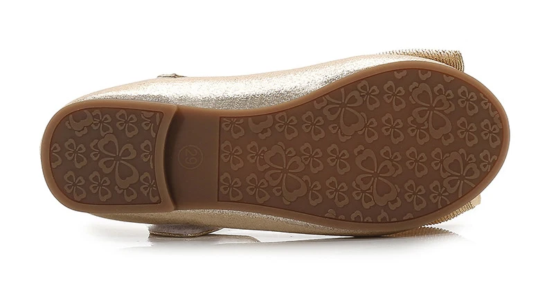 Sapatas da Mola das Crianças Qualidade da Moda Sapatos com Arco Rosa de Ouro Iyeal Crianças Lantejoulas Meninas Princesa Único Cores Opcional 23 Cheap Sapatos de couro