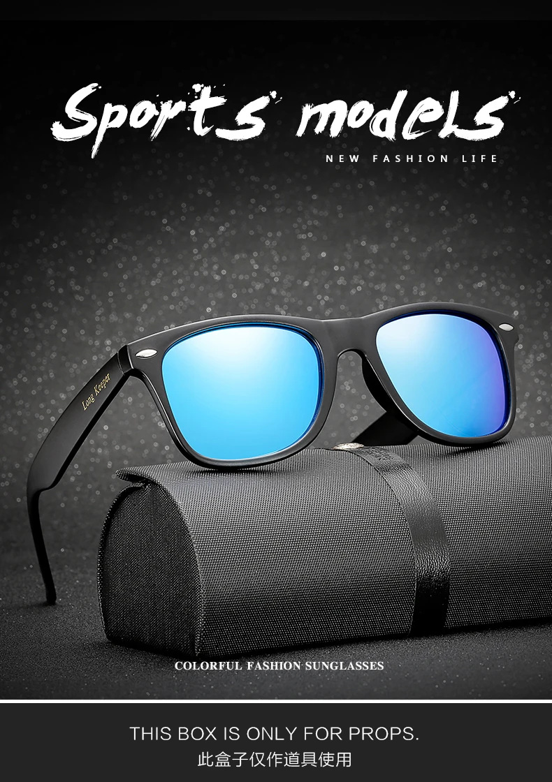 Mirror Polarized Sunglasses Women Men UV400 Night Vision Goggles Brand Design Transparent Sun Glasses with LOGO LongKeeper ladies sunglasses