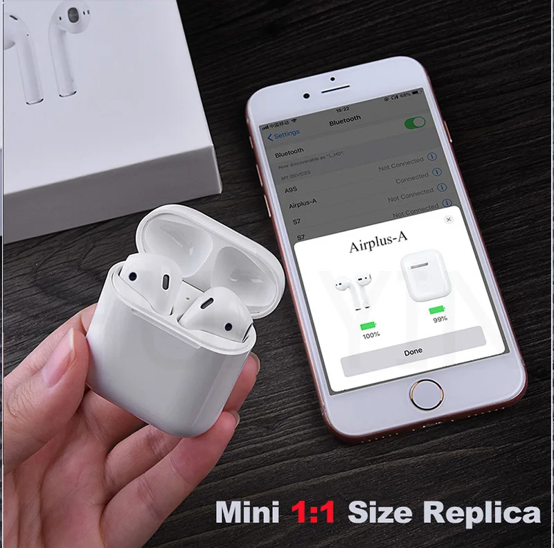 

Airplus-A aire 2 i30 i20 i60 tws wireless bluetooth 5.0 earphones ear buds with mic pods for iphone not w1 H1 chip pop up window