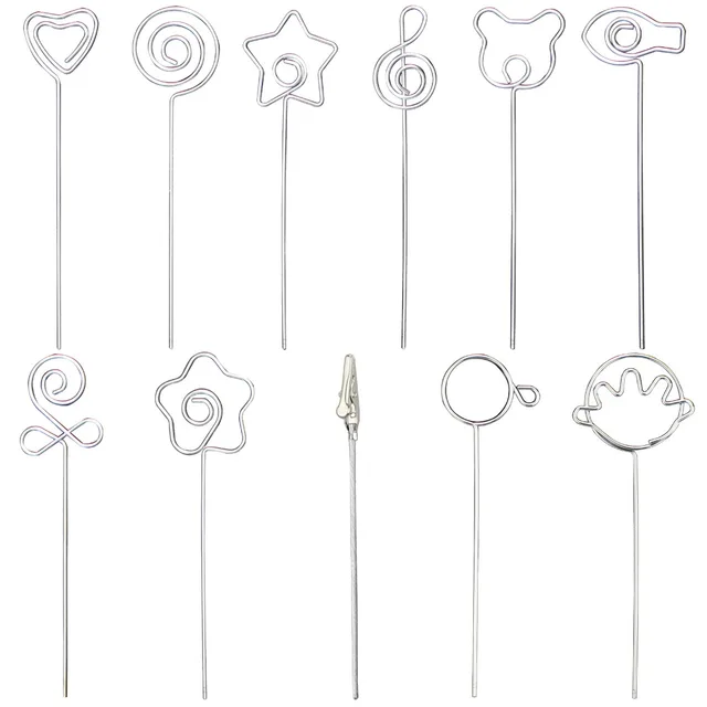 DIY craft metal 5" wire memo photo holder clip,clay&cake clamp