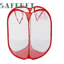 New Foldable Pop Up Washing Clothes Laundry Basket Bag Hamper Mesh Storage Hot New Beautiful Drop Shipping Oct12