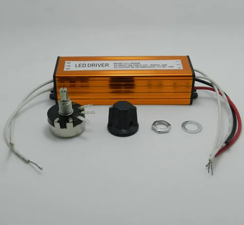 

1pcs/lot12-20*3W= 60W Waterproof Constant Current LED Driver DC30V~70V for 60w led chip dimmable