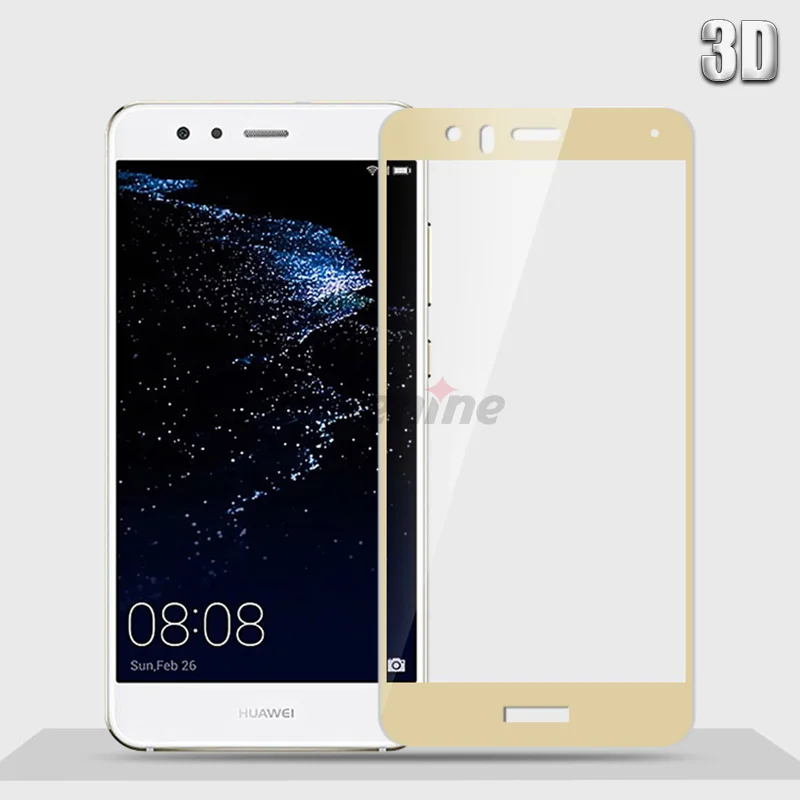 Onenine 3D вогнутый Премиум Закаленное стекло для huawei P10 P10 Lite P10 Plus стеклянная пленка 2.5D полное покрытие протектор экрана телефона - Цвет: Gold 3D