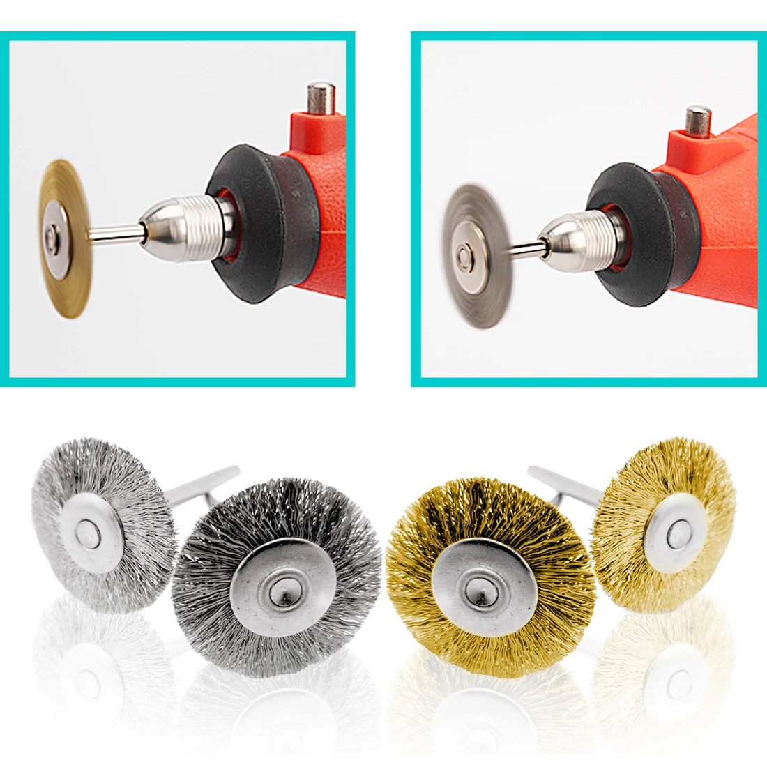 Rotary Tools Accessori Dremel 25mm Stainless Steel Wire Wheels Brushes