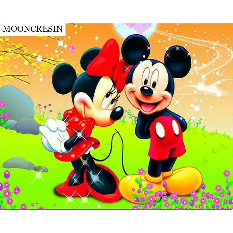 

5D Diamond Painting Cartoon Mickey Mouse By Numbers 3D Mosaic Needlework Diy Crafts Diamond Embroidery Cross Stitch Home Decor