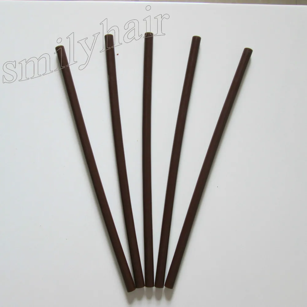 Free-Shipping-keratin-hair-extension-fusion-glue-sticks-30cm-length-12pieces-pack-brown-color