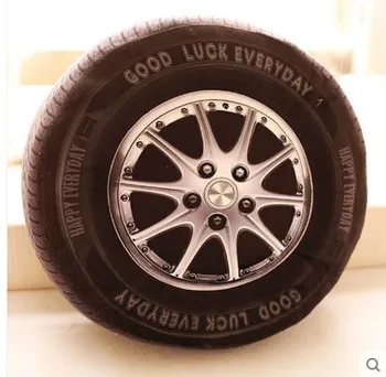 

Individuality creative realistic 3 d car tire treads plush cushion for leaning on Boy toy car pillow that occupy the home