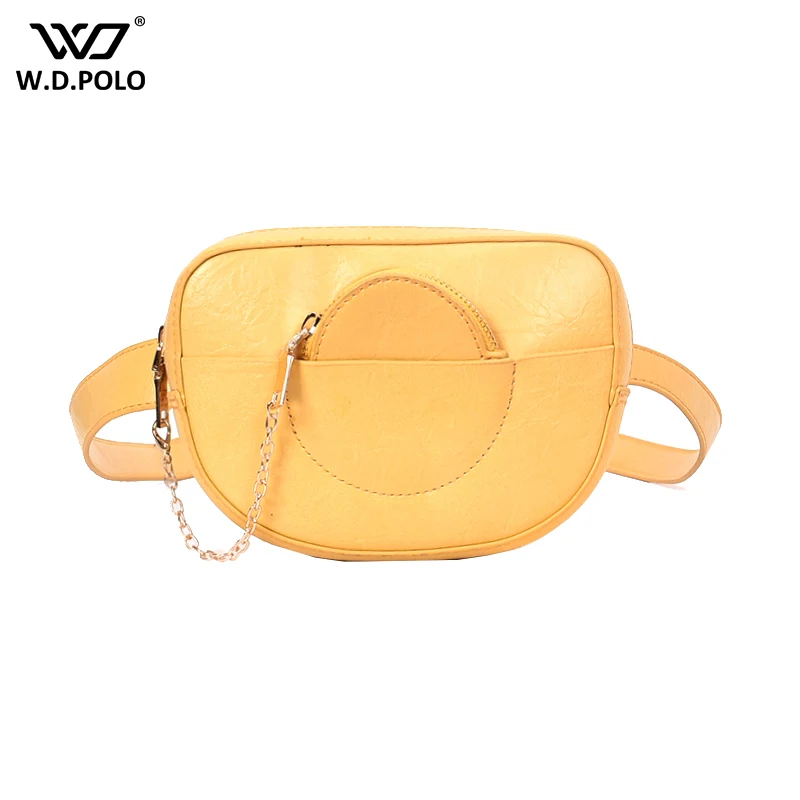 

New Bags for Women Pack Waist Bag Women Round Belt Bag Luxury Brand Leather Chest Handbag Q052