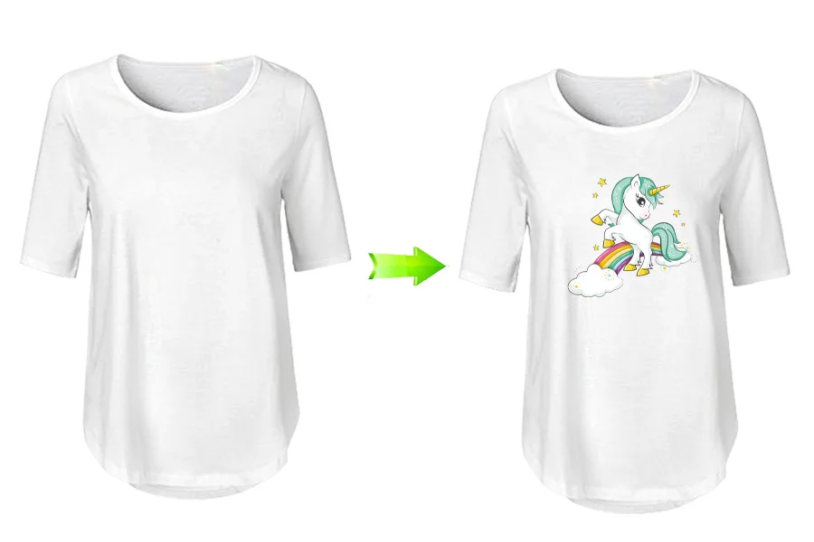 4Rainbow Unicorn Patches Clothing Stickers Patchwork T-shirt Decoration Applique Cute Unicorns On Patch 22x19.5cm