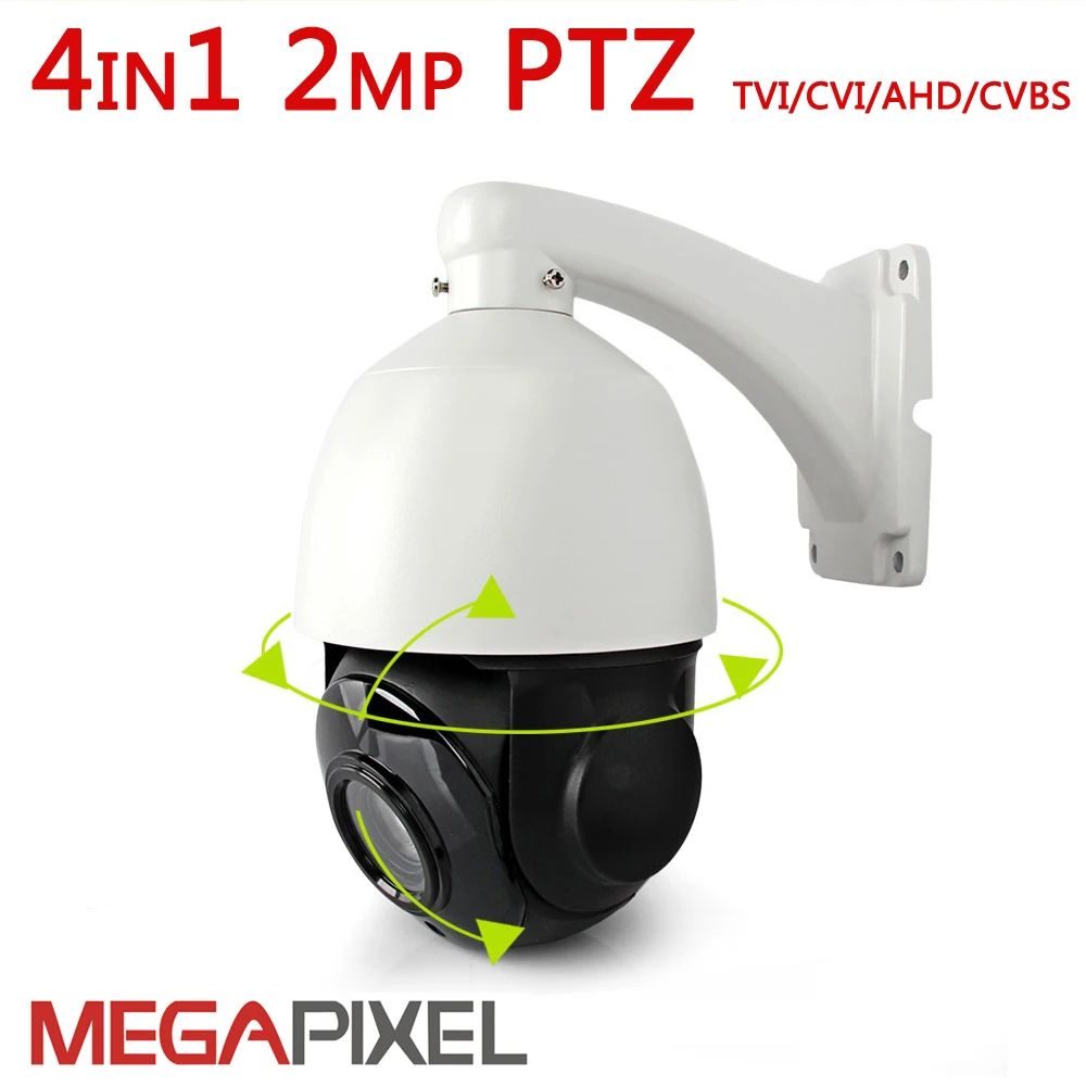PTZ CCTV HD камера видеонаблюдения 1080P 2mp 4в1 AHD TVI CVI CVBS мини скоростная ИК Купольная