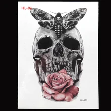 20x12cm tattoo stickers waterproof Painted Body Art Tattoo Disposable Temporary Tattoos 3D stereoscopic flower arm tattoo