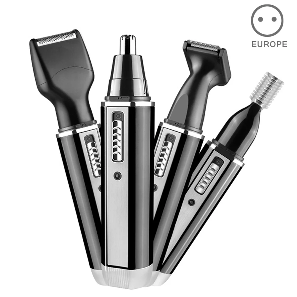 

4 In 1 Nose Hair Trimmer Waterproof Stainless Steel Trimmer for Men Women @ME88