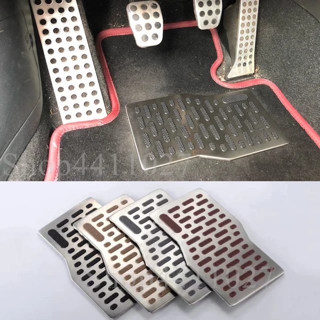 Car Aluminum Pad Plate Pedal Foot Rest Carpet Floor Mats For Mini