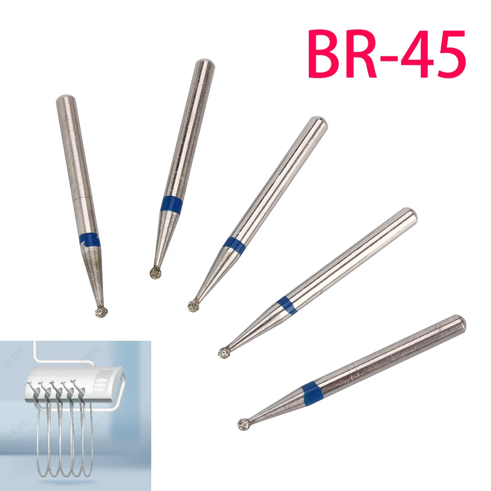 BR-31 Dental Diamond Burs Drill Dentistry Burs High Speed Handpiece Handle Diameter 1.6mm Dentist Tools BR-41 TR-13 FO32