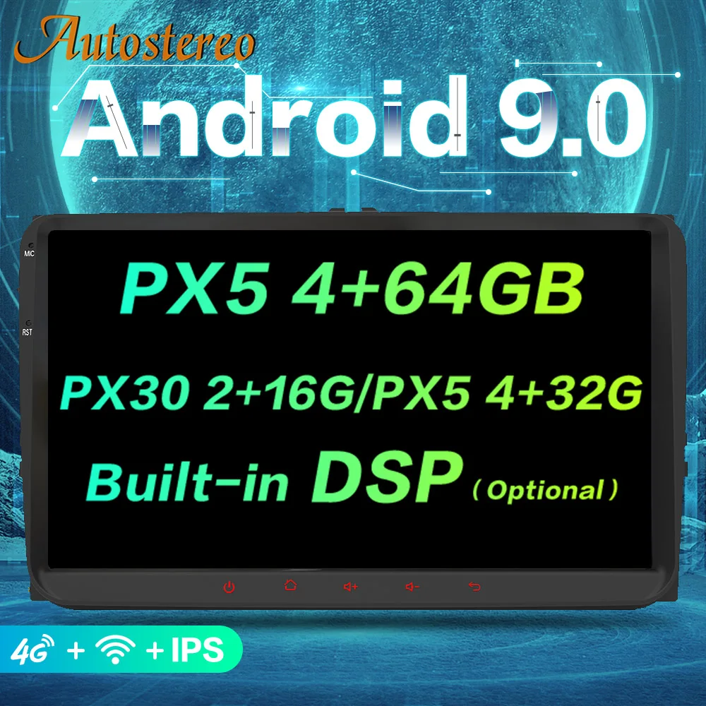 Clearance DSP MAX64 Android 9 Car NO DVD player GPS navination System For VW golf passat tiguan skoda multimedia AUTO radio tape recorder 2