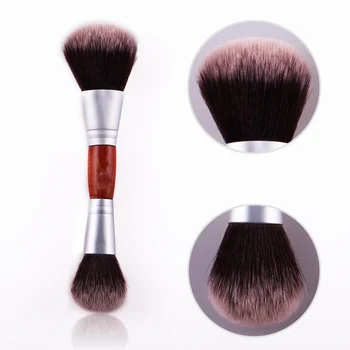 

Cosmatic Makeup Brush Unique 2 Way Dual Heads Loose Powder Face Blush Blusher Brush Multi-function Makeup Beauty Tool Sale