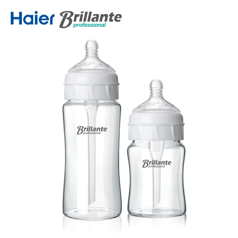 Haier Brillante Haier Brillante Newborn Baby Bottle Natural Glass Feeding Baby Infant Feeding Bottles 150ml 260ml