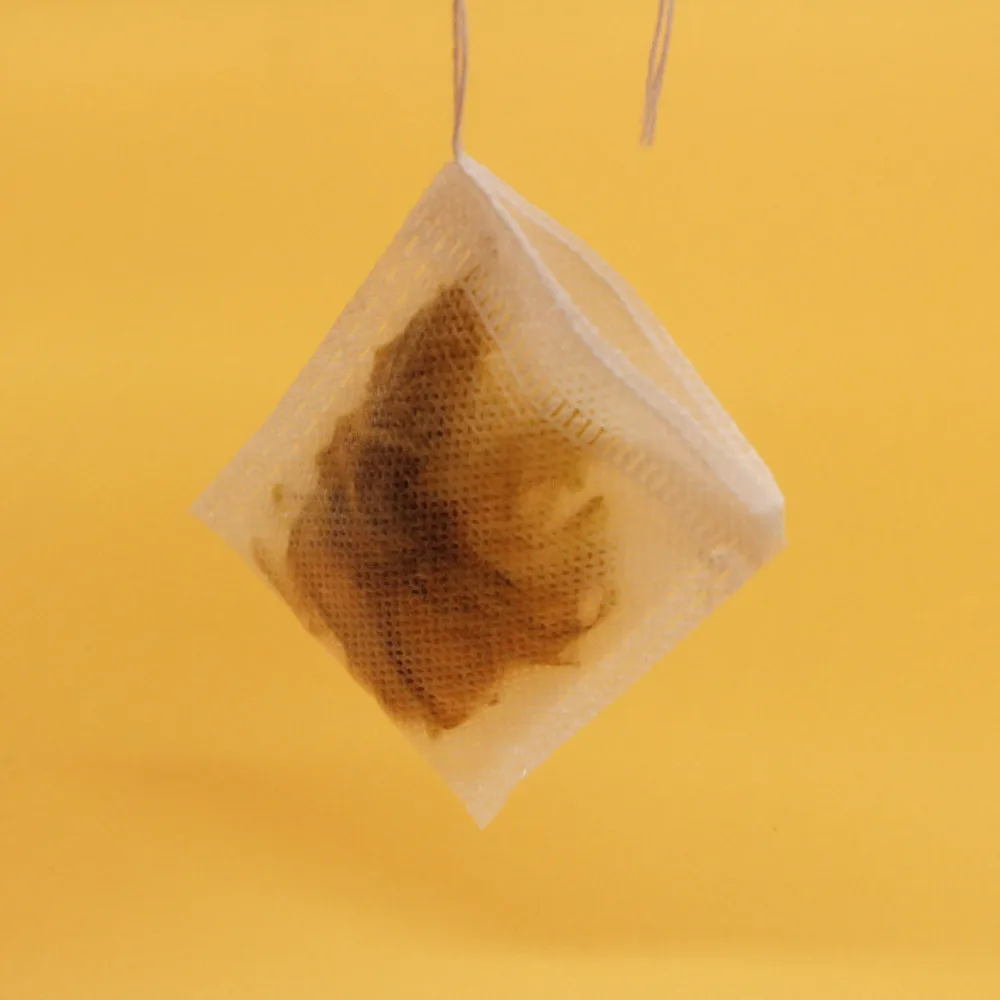 Фильтр для чайных пакетиков со струной заживляющая уплотнительная фильтровальная бумага для травяной листовой чай кукурузное волокно струнные чайные пакетики кофейные пакетики 100 шт./лот