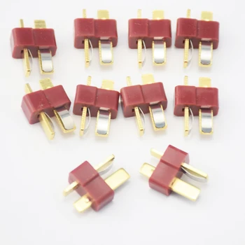 

10PCS T- Plug Male Connectors Deans Style For RC LiPo Battery ESC Helicopter