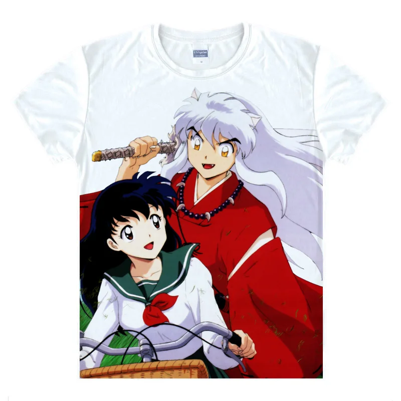 graphic t shirts Anime InuYasha, Moneca Stori, Sesshoumaru T-Shirt Summer Tee Short Sleeve Tops Unisex Cosplay S-XXL best t shirts for men T-Shirts